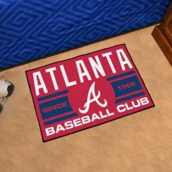MLB Atlanta Braves Navy Blue 2 ft. x 3 ft. Area Rug by FANMATS -CheapFANMATS || Bruce Store team colors fanmats sports rugs 18460 c3 1000
