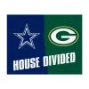 NFL House Divided - Packers / Cowboys 33.75 in. x 42.5 in. House Divided Mat Area Rug by FANMATS
