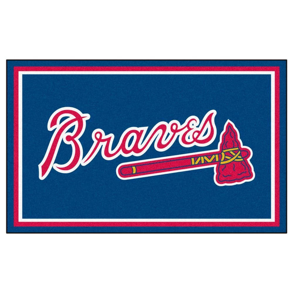 Atlanta Braves 4 ft. x 6 ft. Area Rug by FANMATS 1 Atlanta Braves 4 ft. x 6 ft. Area Rug by FANMATS