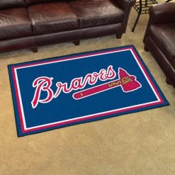Atlanta Braves 4 ft. x 6 ft. Area Rug by FANMATS 7 Atlanta Braves 4 ft. x 6 ft. Area Rug by FANMATS -CheapFANMATS || Bruce Store team colors fanmats sports rugs 7047 c3 1000