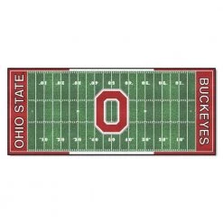 Ohio State University 3 ft. x 6 ft. Football Field Rug Runner Rug by FANMATS
