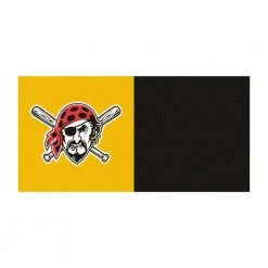 Pittsburgh Pirates Yellow Residential 18 in. x 18 Peel and Stick Carpet Tile (20 Tiles/Case) 45 sq. ft. by FANMATS